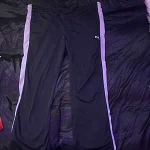 White And Black Puma Sweats Size Small